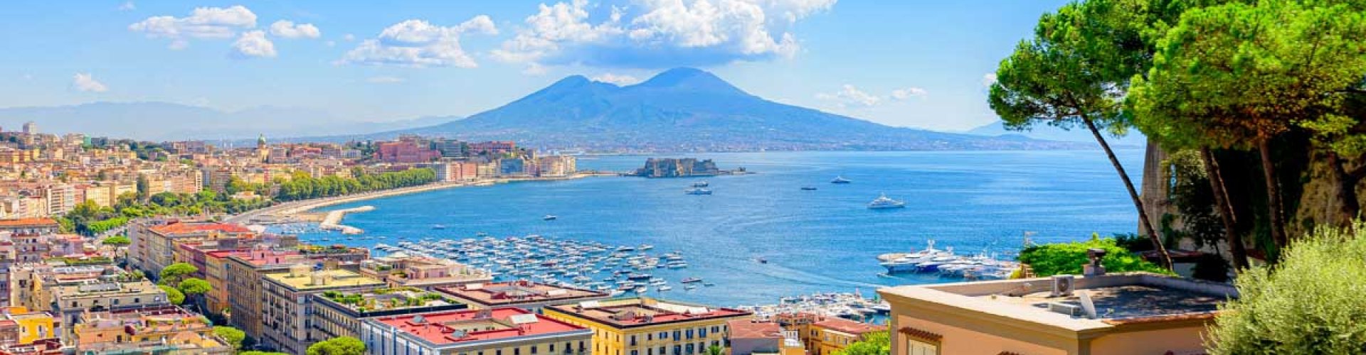 Sunset drive near Naples, Italy