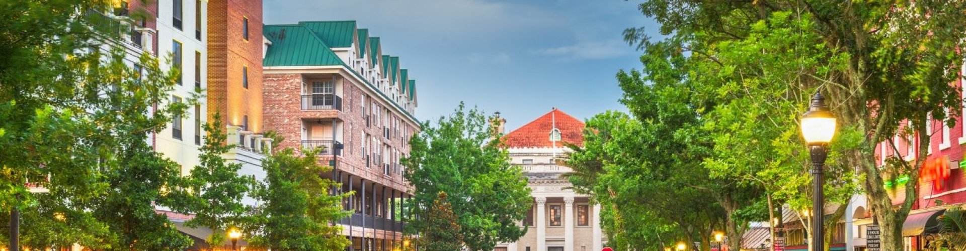 Sunset road in Gainesville, FL, US
