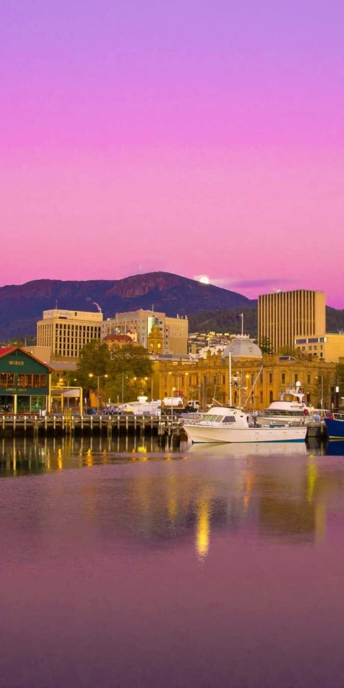 Scenic drive near Hobart, TA, AU