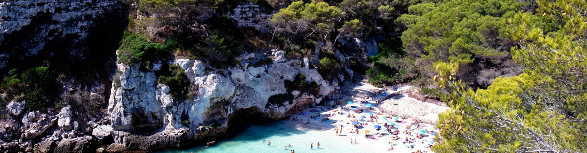 Sunset over Menorca coastline