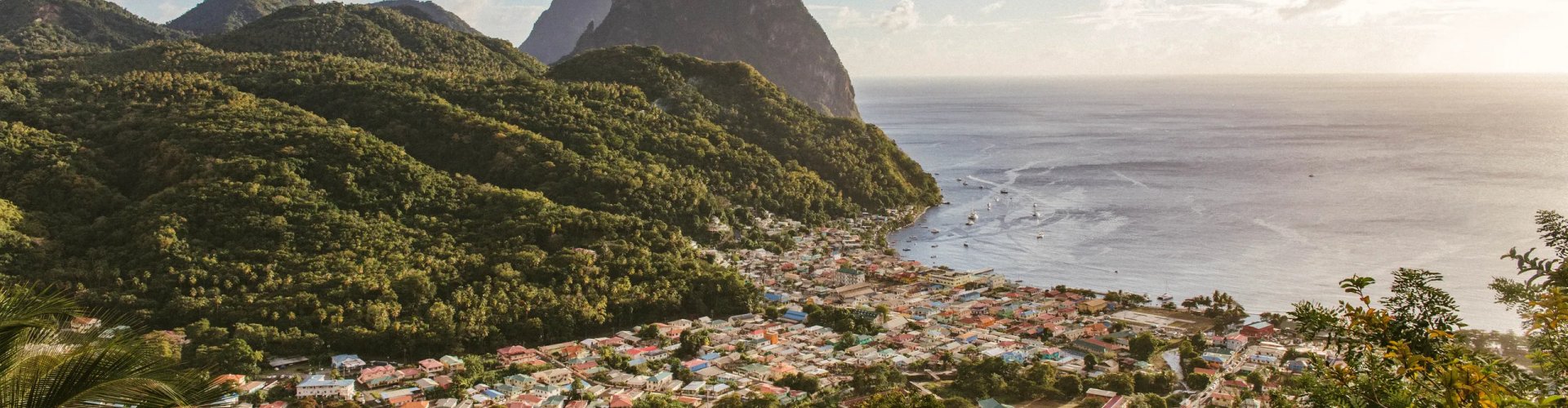 Sunset drive in Saint Lucia, LC