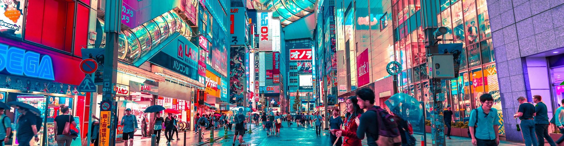 Road trip sunset scene near Tokyo