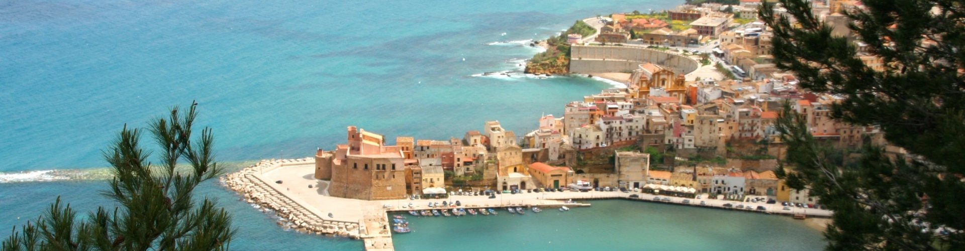 Sunset view over Castellammare del Golfo coast