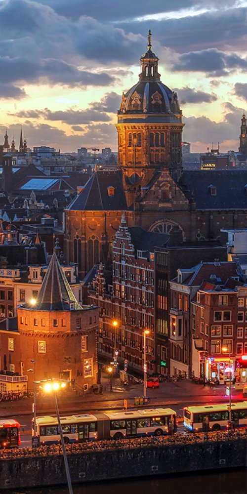 Scenic drive near Amsterdam, NL