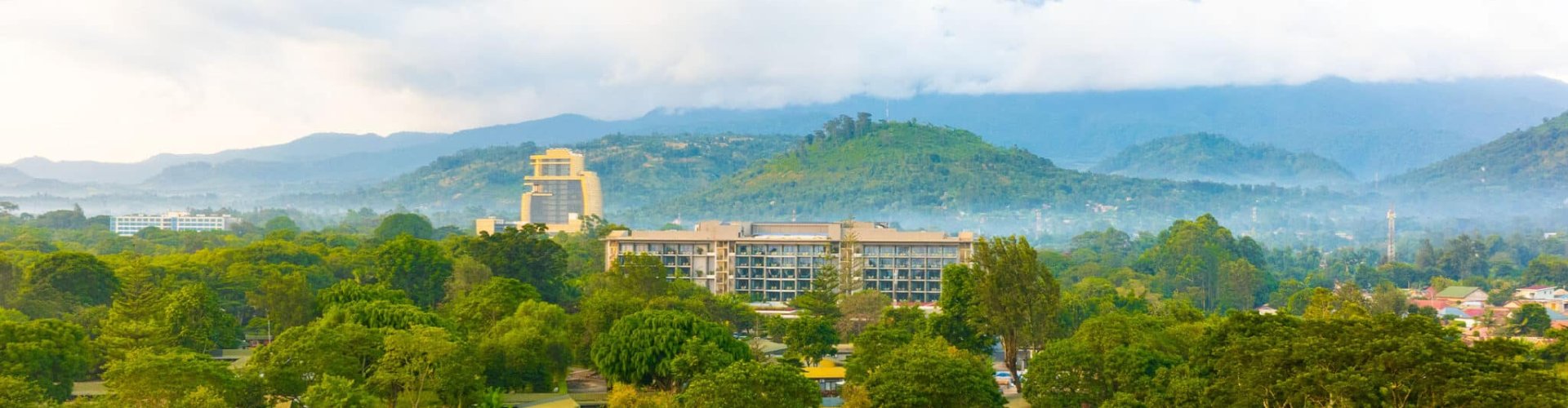 Sunset over Arusha landscape
