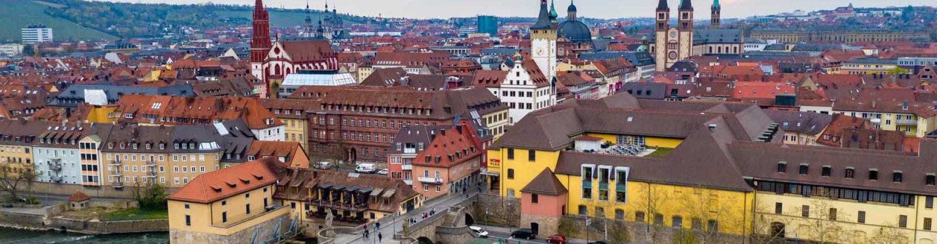 Sunset road near Wurzburg