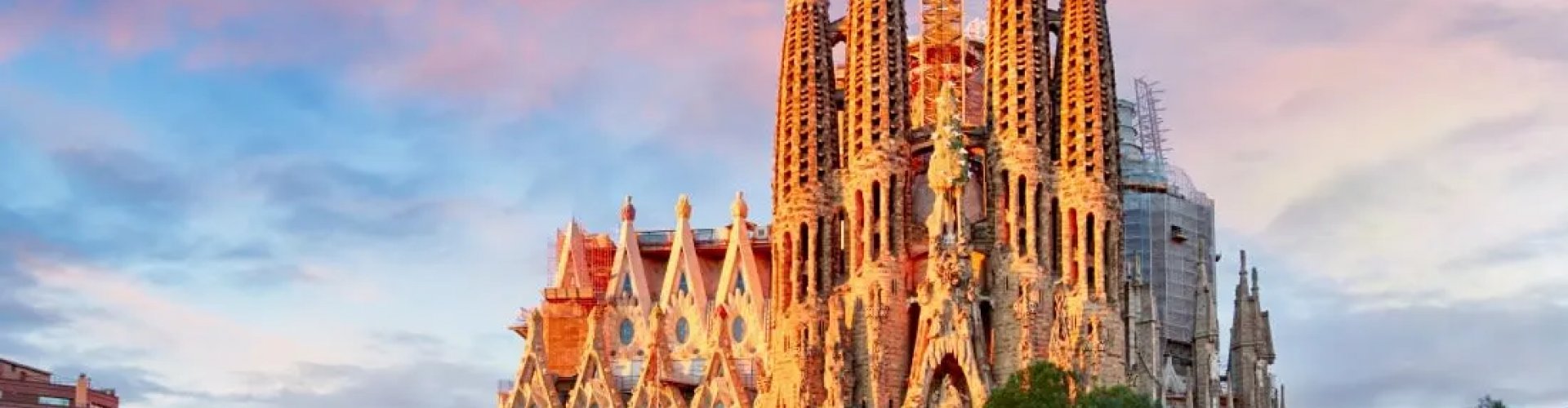 Sunset Road near Barcelona