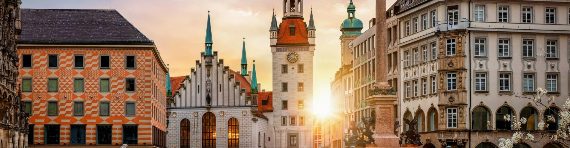 Scenic road trip view near Munich, DE