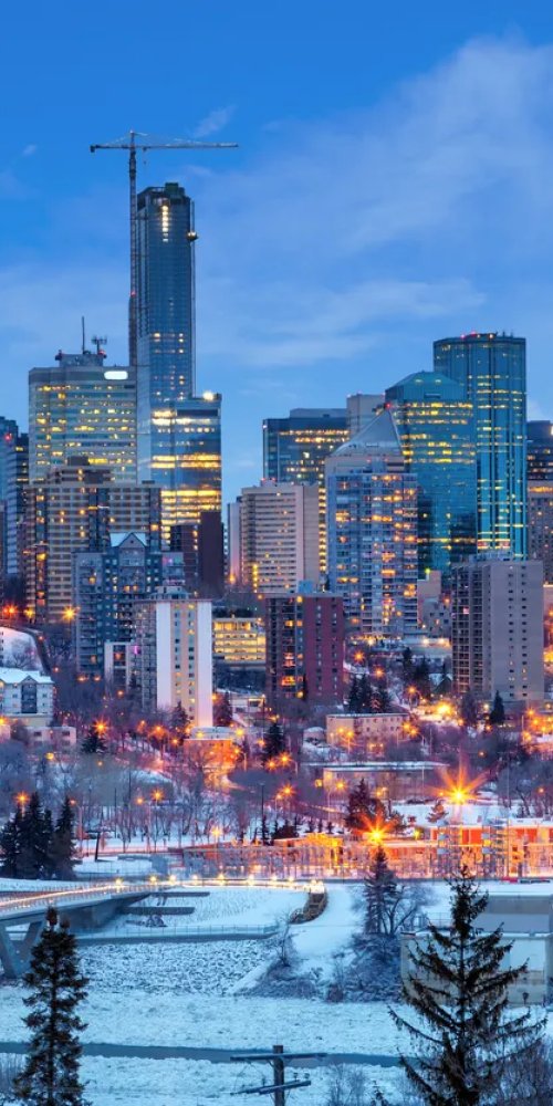 Scenic drive near Edmonton