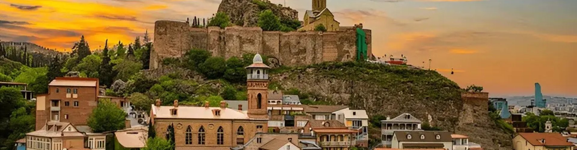 Sunset road near Tbilisi