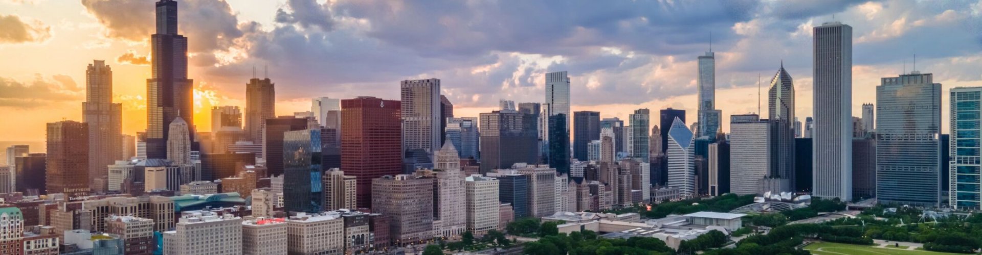 Road trip landscape near Chicago