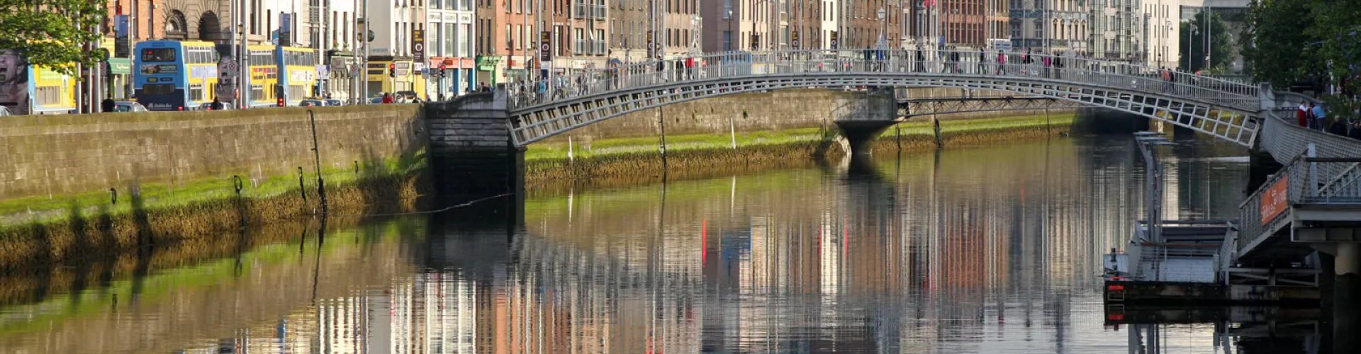 Scenic road trip view near Dublin, IE