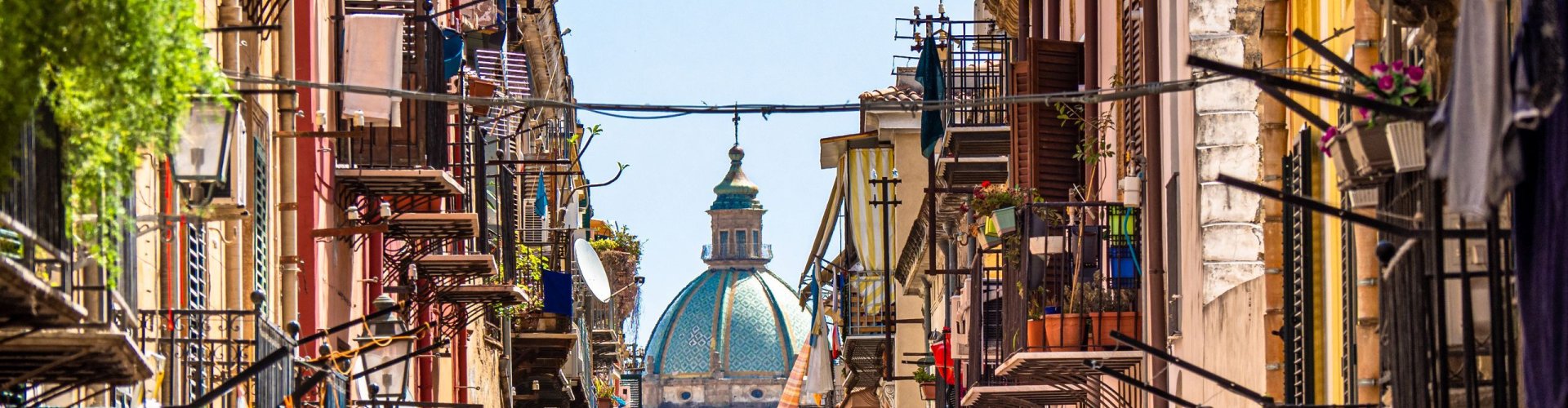 Panoramic view on Palermo road trip