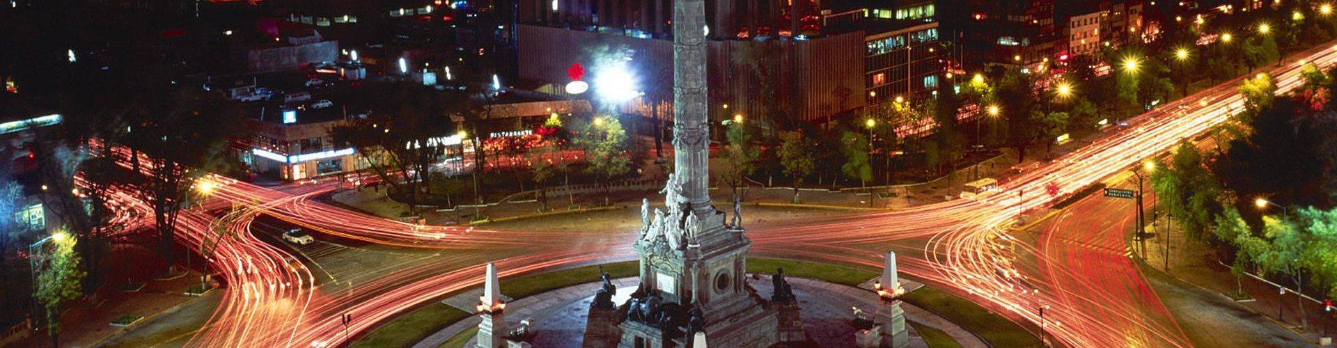 Sunset road near Mexico City