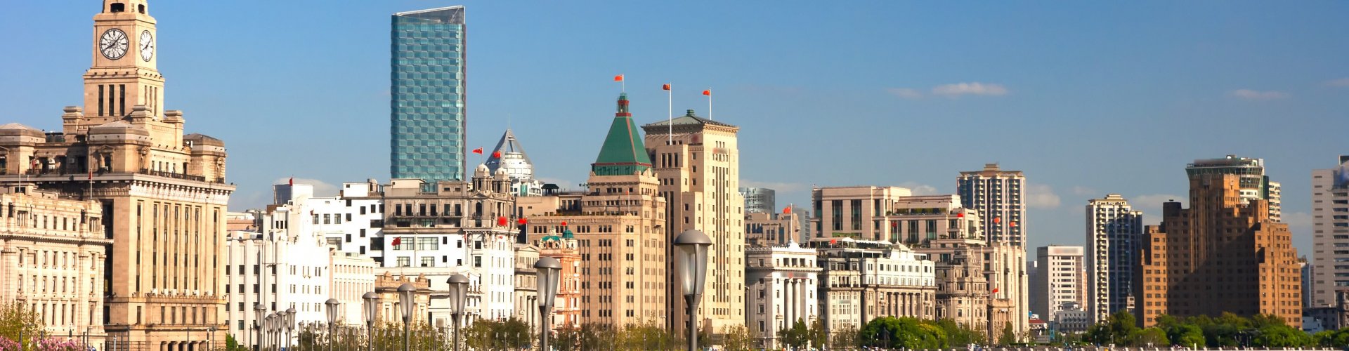 Sunset road trip landscape near Shanghai